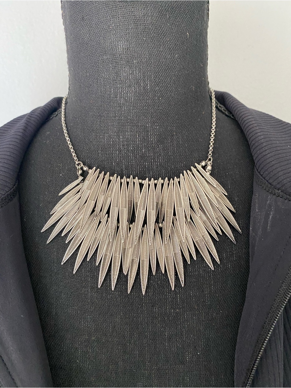 Silver Spike Collar Necklace - Women Jewelry